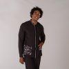 BLUSA CASACA SANITARIA HOMBRE MANGA LARGA DETALLES ESTAMPADOS
