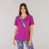 BLUSA CASACA SANITARIA MUJER DETALLES ESTAMPADOS