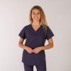 BLUSA CASACA SANITARIA MUJER DETALLES ESTAMPADOS