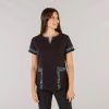 BLUSA CASACA SANITARIA MUJER DETALLES ESTAMPADOS