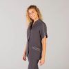 BLUSA CASACA SANITARIA MUJER CONTRASTE VIVOS MICROFIBRA - Imagen 8