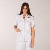 BLUSA CASACA SANITARIA MUJER CONTRASTE VIVOS MICROFIBRA
