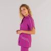 BLUSA CASACA SANITARIA MUJER CONTRASTE VIVOS MICROFIBRA - Imagen 5